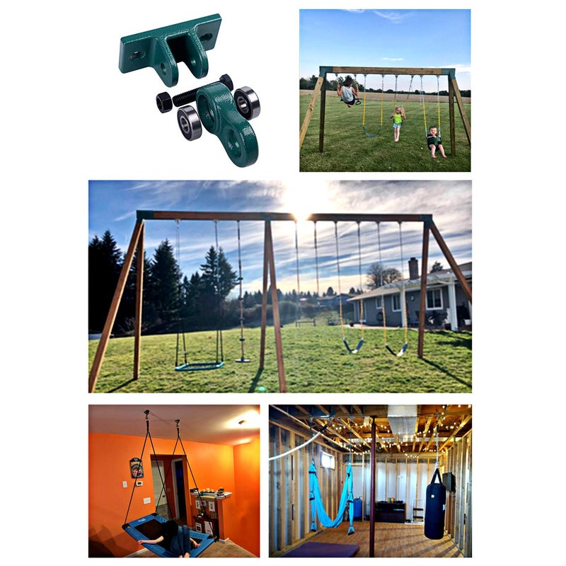 ABUSA Heavy Duty Metal Color Swing Hangers Screws Bolts Included Over 5000 lb Capacity Playground Porch Yoga Seat Trapeze Wooden Sets Indoor Outdoor 2 Pack - Image 5